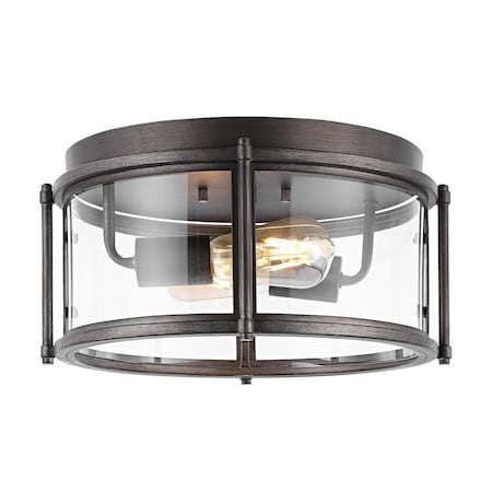 Safavieh 6.875 x 13.5 x 13.5 in. Tiller Flush Mount, Antique Gold FLU4048A